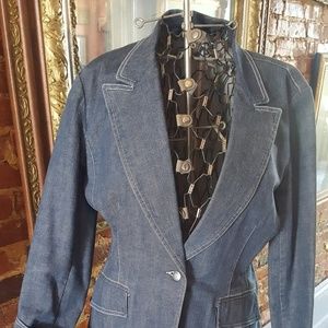 Anne Klein Vintage Denim Blazer